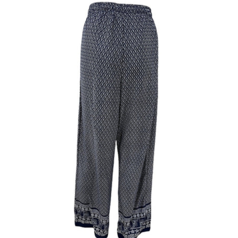 Max Studio Harem Pants Elastic Waist Wide Leg Size M